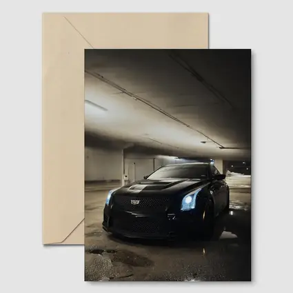 Black Cadillac ATS Underground Parking Garage
