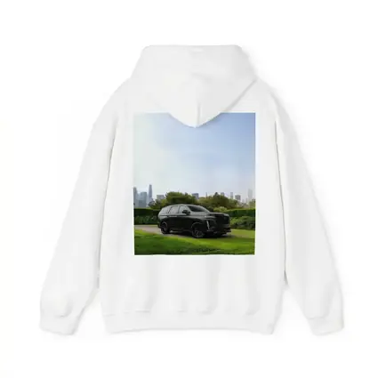 Cadillac Escalade Black SUV City Skyline