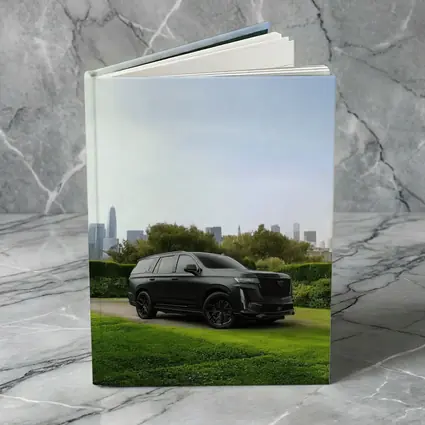 Cadillac Escalade Black SUV City Skyline