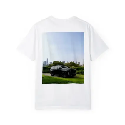 Cadillac Escalade Black SUV City Skyline