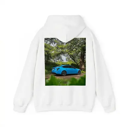Cadillac CT5 Blue Parked Forest Setting