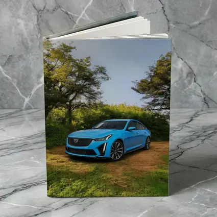 Cadillac CT5 Blue Sedan Forest Setting