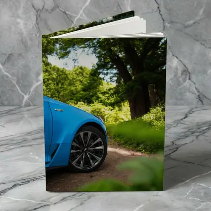 Cadillac CT5 Blue Car Forest Road