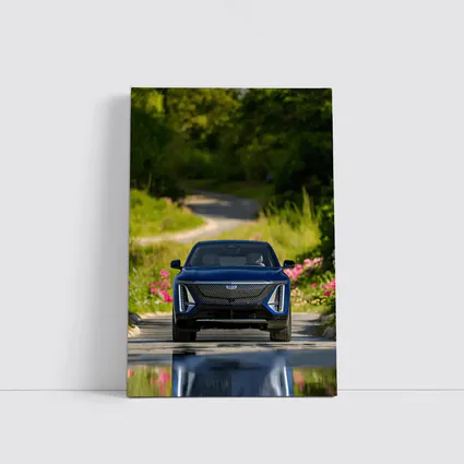 Cadillac Lyriq Blue Front View Green Park