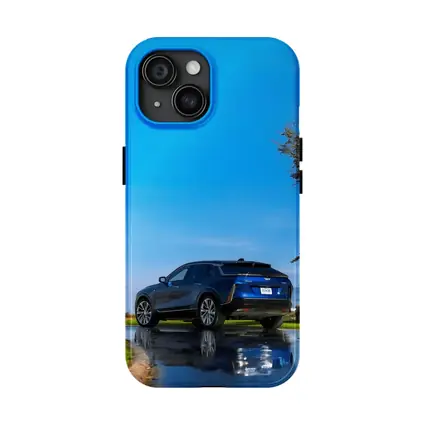 Cadillac IQ Blue SUV Wet Road