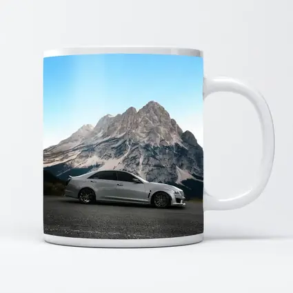 Cadillac CTS Silver Sedan Mountain Background