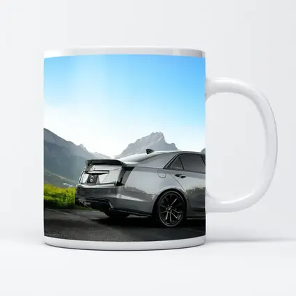 Cadillac CTS Gray Rear Mountain Backdrop