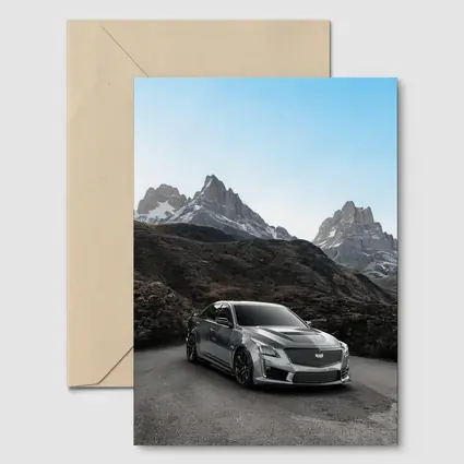 Cadillac CTS Gray Sedan Mountain Backdrop