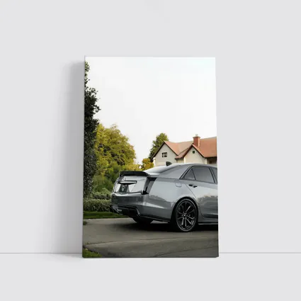 Cadillac ATS Gray Sedan Suburban Neighborhood