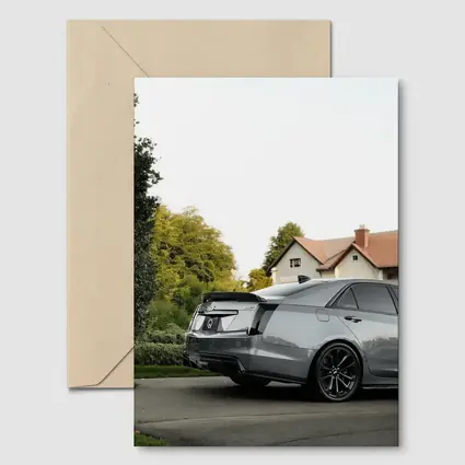 Cadillac ATS Gray Sedan Suburban Neighborhood