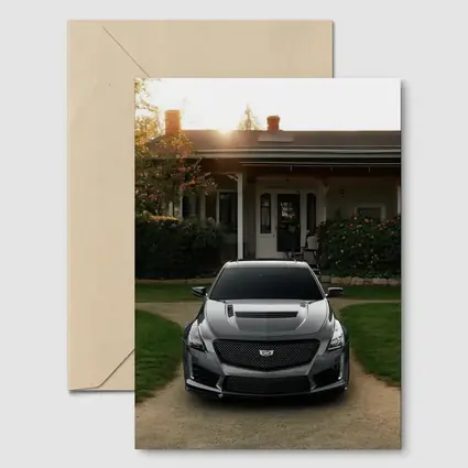 Cadillac CTS Gray Car Village Driveway