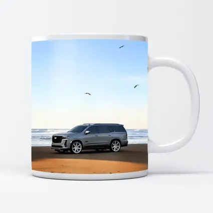 Cadillac Escalade Gray SUV Beach Shore