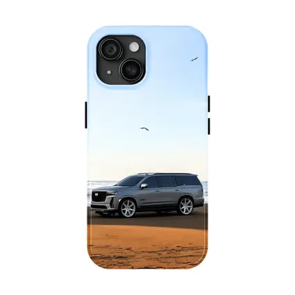 Cadillac Escalade Gray SUV Beach Shore