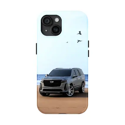 Cadillac Escalade Gray SUV Beach Shore