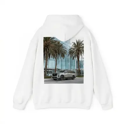 Cadillac Escalade Gray Urban Palm Trees