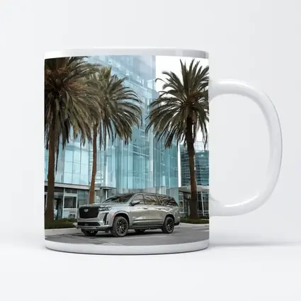 Cadillac Escalade Gray Urban Palm Trees