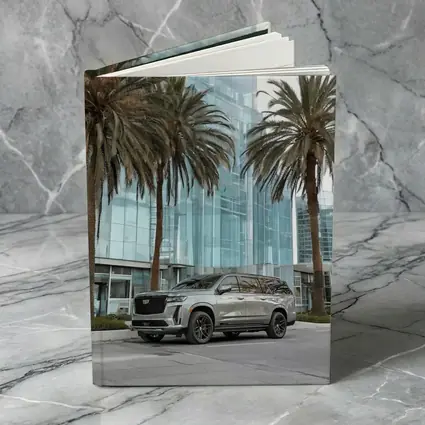 Cadillac Escalade Gray Urban Palm Trees