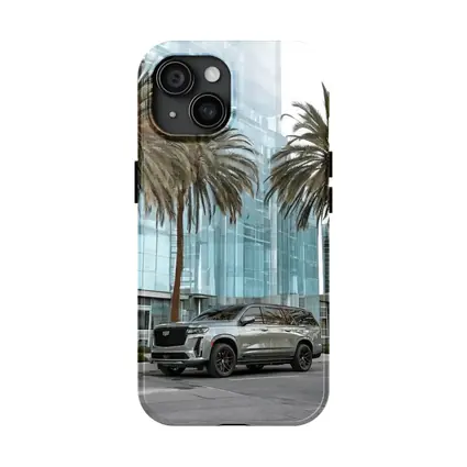 Cadillac Escalade Gray Urban Palm Trees