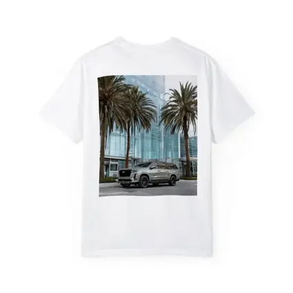Cadillac Escalade Gray Urban Palm Trees