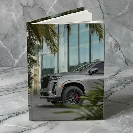Cadillac Escalade Gray SUV Palm Tree