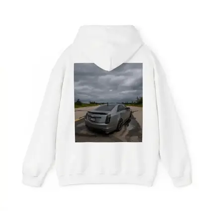 Cadillac CTS Sedan Gray Stormy Road