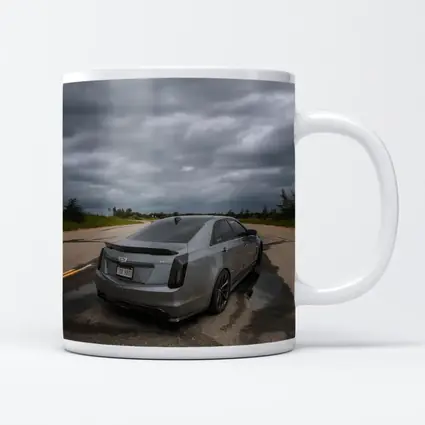 Cadillac CTS Sedan Gray Stormy Road