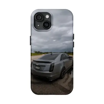 Cadillac CTS Sedan Gray Stormy Road