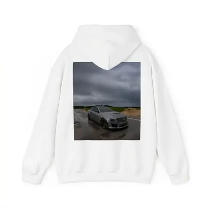 Cadillac CTS Gray Sedan Stormy Road