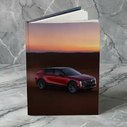 Cadillac Lyriq Red SUV Desert Sunset