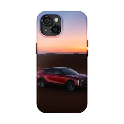 Cadillac Lyriq Red SUV Desert Sunset