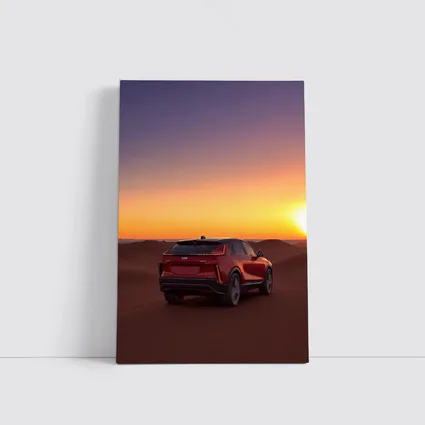 Cadillac SUV Red Desert Sunset Dunes
