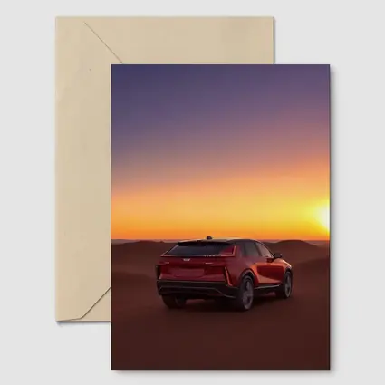 Cadillac SUV Red Desert Sunset Dunes