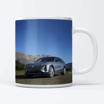 Cadillac Lyriq SUV Mountain Landscape Gray