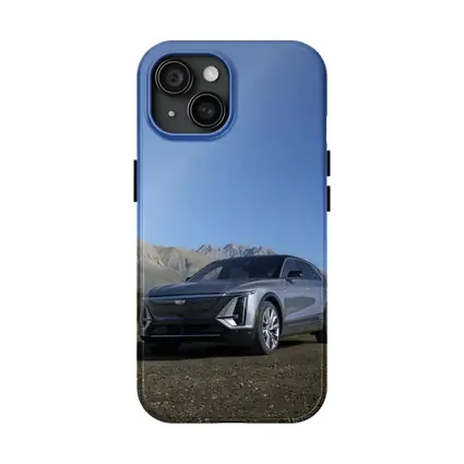 Cadillac Lyriq SUV Mountain Landscape Gray