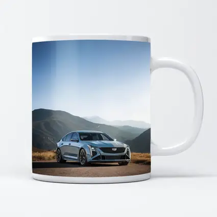 Cadillac CT5 Silver Sedan Mountain Road