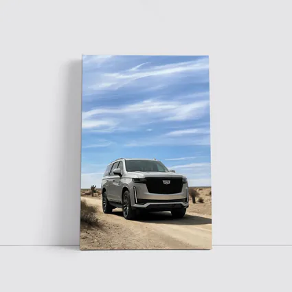 Cadillac Escalade Desert Road Blue Sky