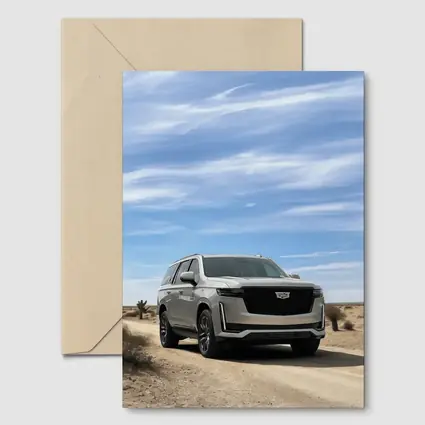 Cadillac Escalade Desert Road Blue Sky