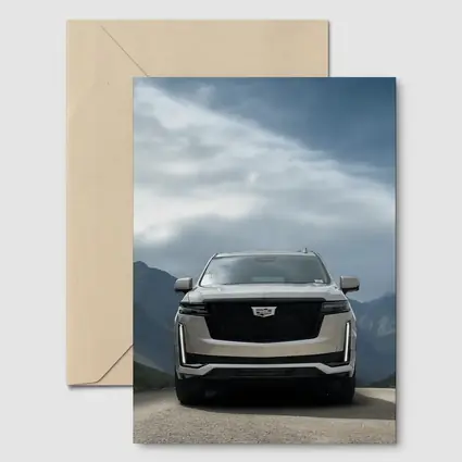 Cadillac Escalade Front View Mountain Road