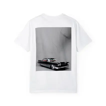 Black Cadillac Classic Car Marble Background