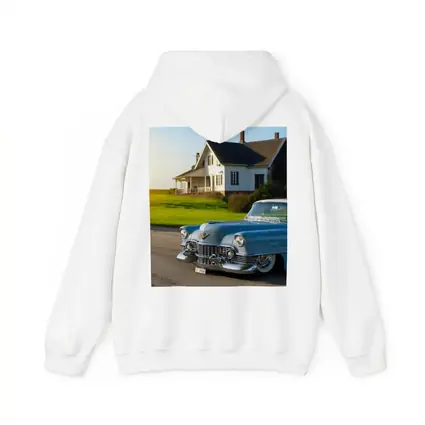 Classic Cadillac Blue Vintage Car Country House