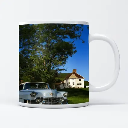 Classic Cadillac DeVille White Rural American Village