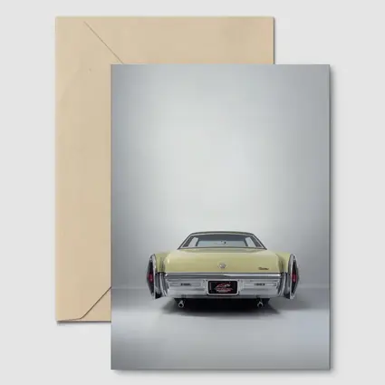 Cadillac DeVille Classic Yellow Rear Studio View
