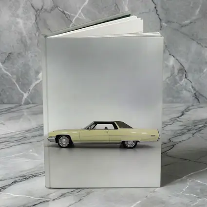 Classic Yellow Cadillac Coupe Studio Shot