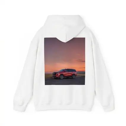 Cadillac Escalade Red SUV Sunset Sky