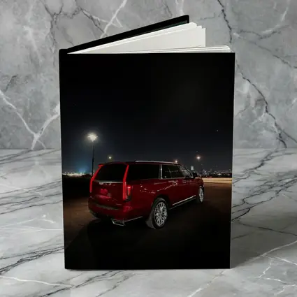 Cadillac Escalade Red Night City Lights
