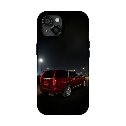 Cadillac Escalade Red Night City Lights