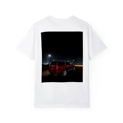 Cadillac Escalade Red Night City Lights