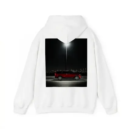 Cadillac Escalade Red Night City Skyline
