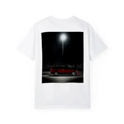 Cadillac Escalade Red Night City Skyline