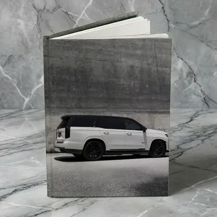 Cadillac Escalade White SUV Concrete Wall